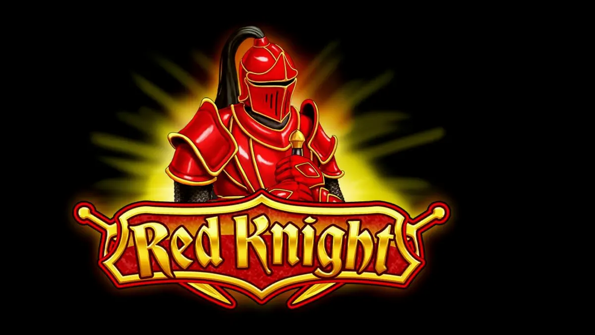 Prajurit ksatria merah dalam slot bertema abad pertengahan